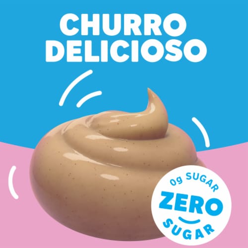 Jell-O Zero Sugar Churro Delicioso with Other Natural Flavors Ready-to-Eat Pudding Snack Cups Perspective: back