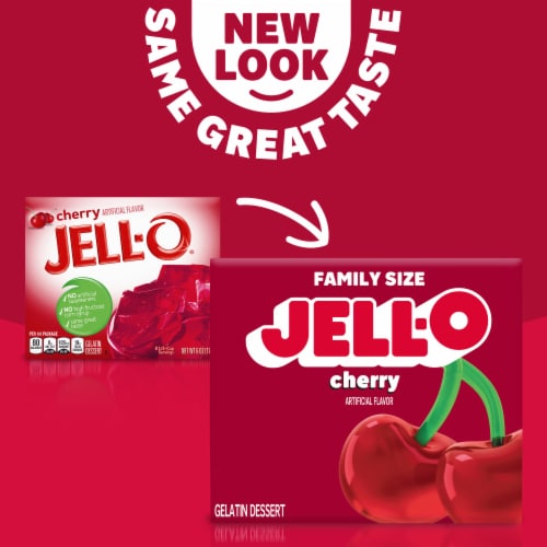 Jell-O Cherry Gelatin Dessert Mix Perspective: back