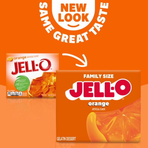 Jell-O Orange Gelatin Dessert Mix Sweet Treat Dessert 6 oz Box