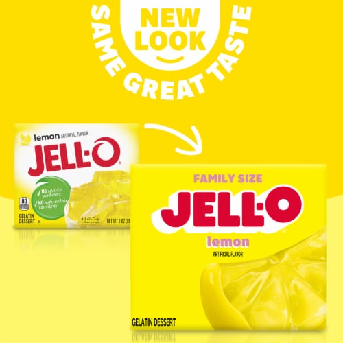 Jell-O Lemon Gelatin Dessert Mix Perspective: back