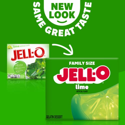 Jell-O Lime Gelatin Dessert Mix Perspective: back
