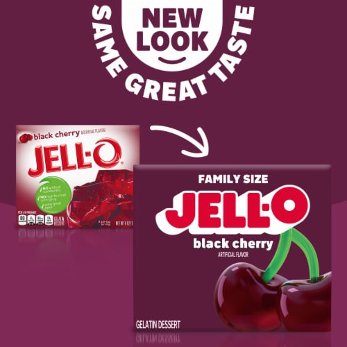 Jell-O Black Cherry Gelatin Dessert Mix Perspective: back