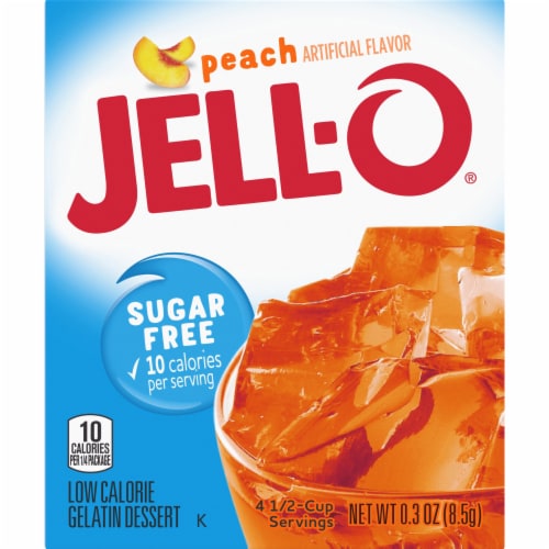 Jell-O Peach Sugar Free Gelatin Dessert Mix Perspective: back