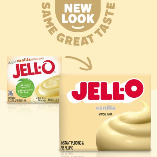 Jell-O Vanilla Instant Pudding & Pie Filling Mix Perspective: back