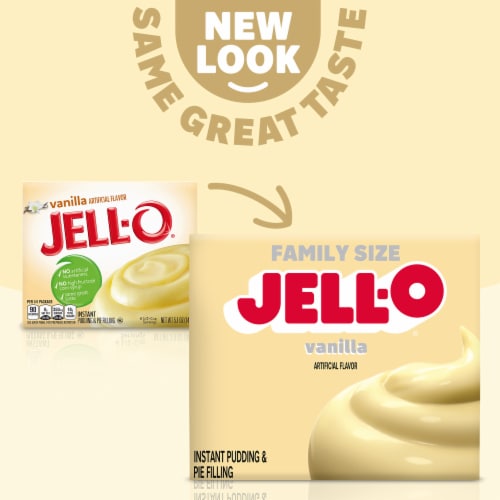 Jell-O Vanilla Instant Pudding & Pie Filling Mix Perspective: back