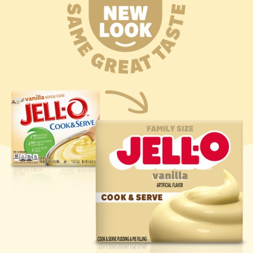 Jell-O Cook & Serve Vanilla Pudding & Pie Filling Mix Perspective: back