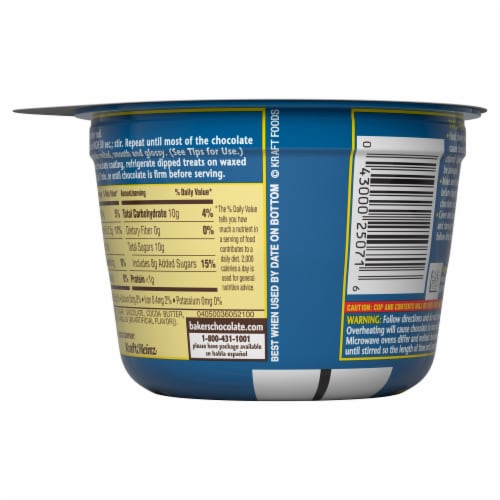 Baker's Real Milk Dipping Chocolate, Cup Perspective: back