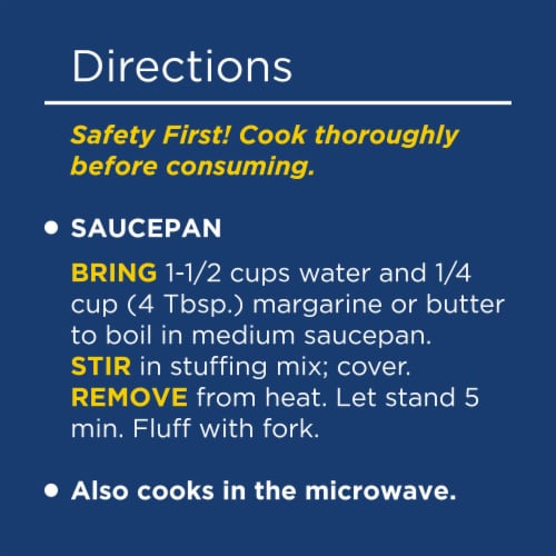 Stove Top Savory Herbs Stuffing Mix Dressing Perspective: back