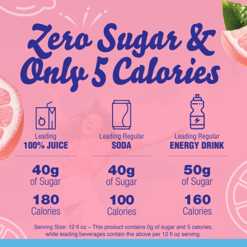 Crystal Light Zero Sugar Pink Lemonade Drink Mix Packets Perspective: back