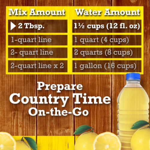 Country Time Lemonade Drink Mix Canister Perspective: back