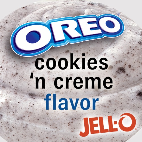 Jell-O Oreo Cookies 'n Creme Instant Pudding & Pie Filling Mix, Box Perspective: back