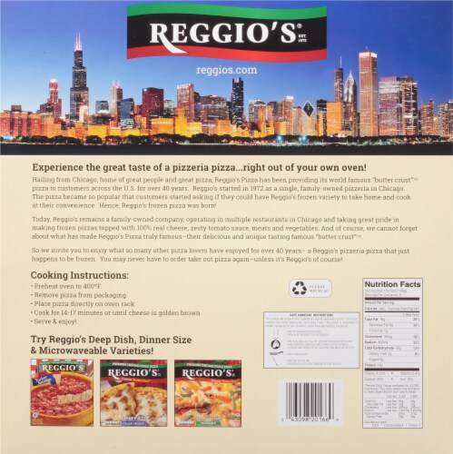 Reggio's® Premium Chicago Style Italian Sausage & Pepperoni Thin Crust Pizza Perspective: back