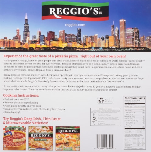 Reggio's Pizza Grilled Vegetable Pizza Perspective: back