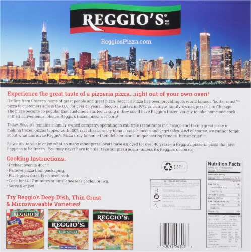 Reggio's Pizza Turkey Sausage Pizza Perspective: back