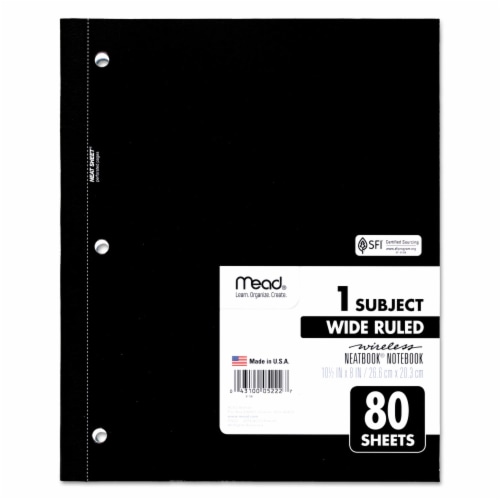 Mead® 1 Subject Wide Ruled Wireless Neatbook® Notebook - Assorted Perspective: back