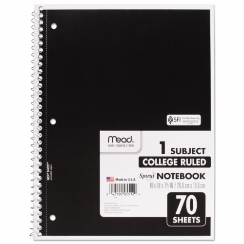 Mead® Spiral Notebook Perspective: back