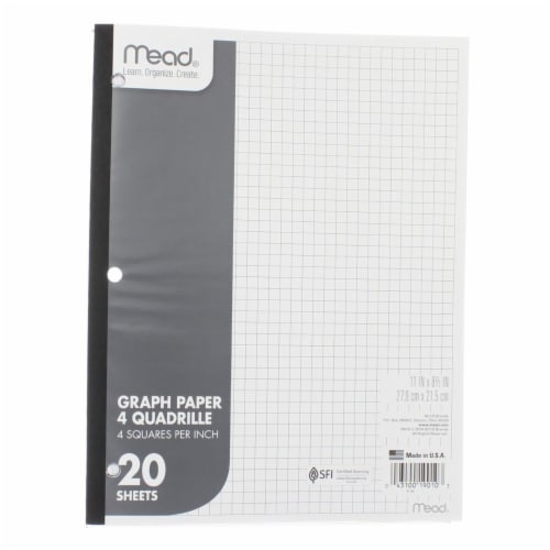 Mead® PAPER,QUAD RL,GRAPH,WHT 19010 Perspective: back