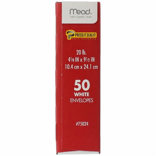 Mead Boxed Peel & Stick Envelopes 4.125 X8.5 50/Pkg-Regular #10 Perspective: back
