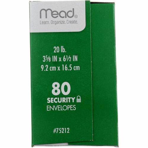 Mead® Boxed Security Envelopes Perspective: back