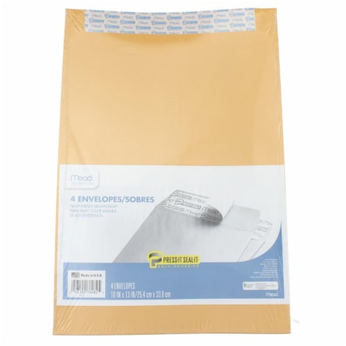 Press-It Seal-It® Envelopes, 10 x 13 , Pack of 4 Perspective: back