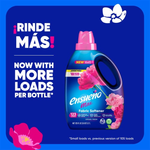 Ensueño® Max Spring Fresh Biodegradable Fabric Softener Perspective: back