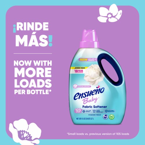 Ensueño Baby® Hypoallergenic Powder Fresh Fabric Softener Perspective: back