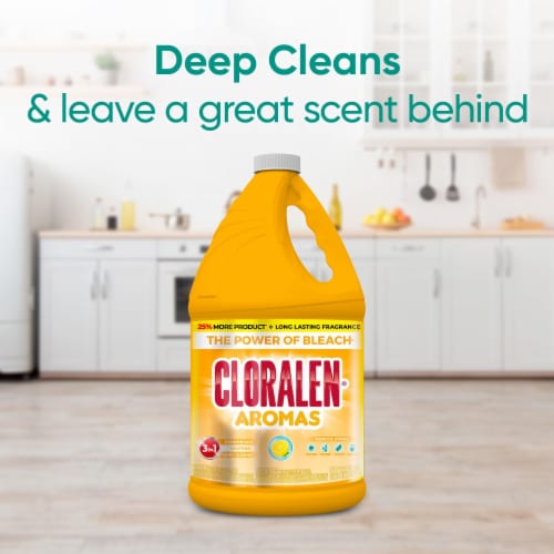 Cloralen Household Cleaning Scented Bleach - Lemon Scent Perspective: back