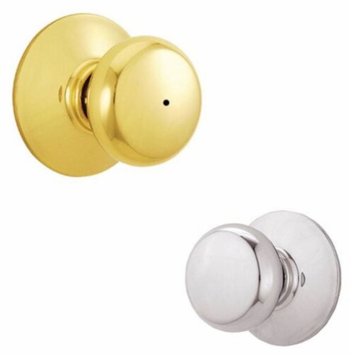 Schlage Plymouth Bright Chrome Passage Door Knob Right or Left Handed Schlage Plymouth Bright Chrome Passage Door Knob Right or Left Handed