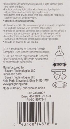GE 45-Watt R20 Floodlight Bulb - Soft White Perspective: back