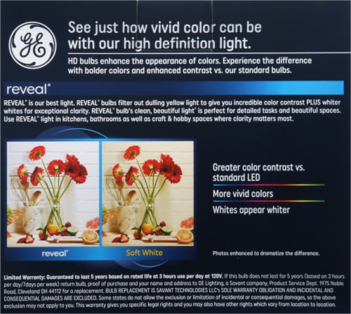 GE 9-Watt (65-Watt) LED BR30 HD+ Light Bulbs Perspective: back