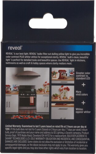 GE Reveal LED HD Light Bulb LED7DR20PRVL Perspective: back