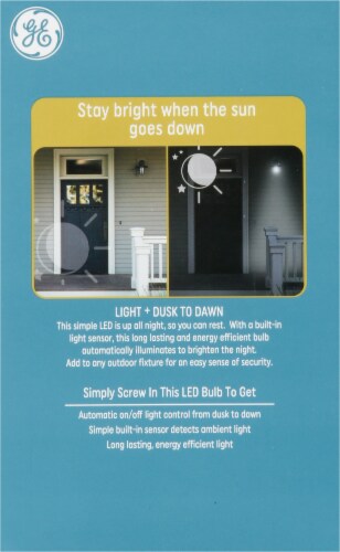 GE LED + Dusk to Dawn A19 Soft White Light Bulb Perspective: back