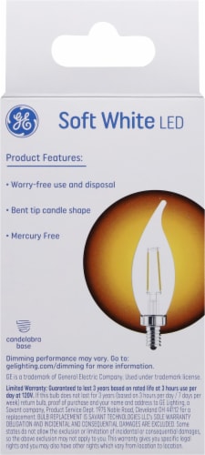 GE Soft White Classic Shape LED Light Bulbs Perspective: back
