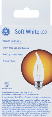 GE Soft White 40W LED Classic Shape Light Bulb Perspective: back