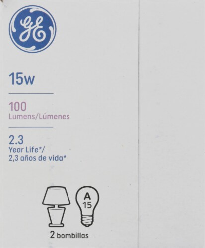 GE 15-Watt General Purpose A15 Light Bulbs Perspective: back