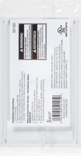 GE 2-Outlet Oversized Wallplates - White Perspective: back