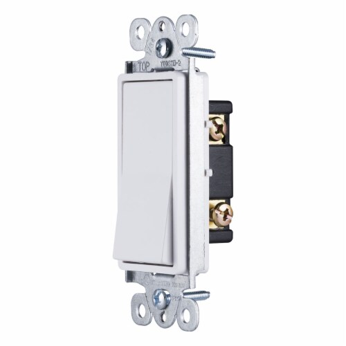 GE Grounding Paddle Switch - Rocker White Perspective: back
