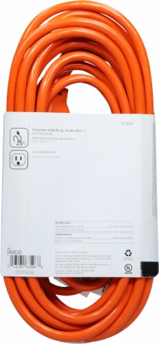 GE 1-Outlet Indoor/Outdoor Extension Cord - Orange Perspective: back