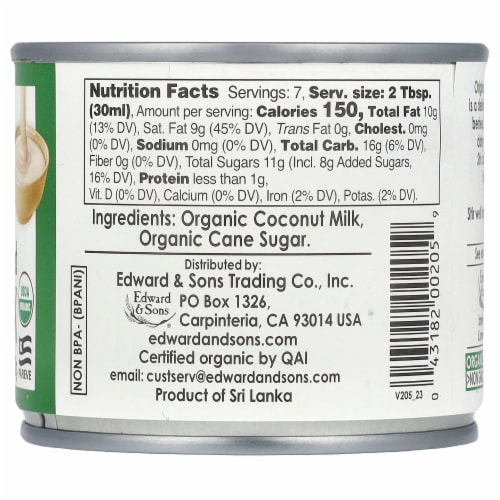 Let's Do Organic® Original Sweetened Condensed Coconut Milk Perspective: back