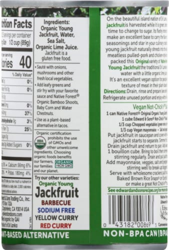 Native Forest® Original Organic Jackfruit Perspective: back