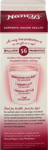 Nancy's Raspberry Organic Probiotic Low Fat Kefir Drink Perspective: back