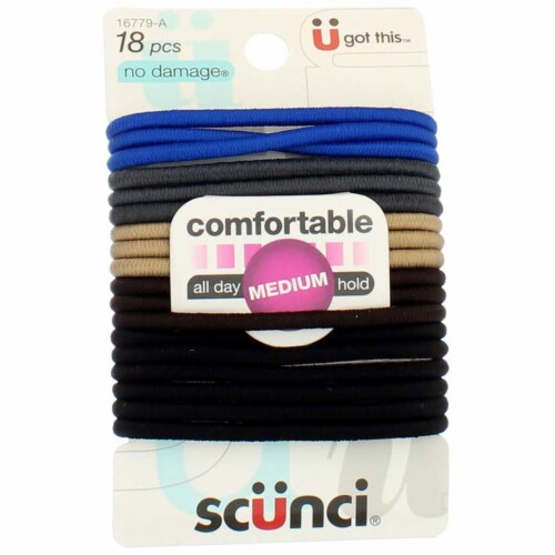 No Damage Elastic Hair Bands, Denim Perspective: back
