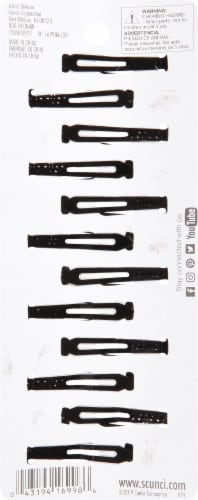 Scunci® Effortless Beauty Black Contour Barrettes Perspective: back