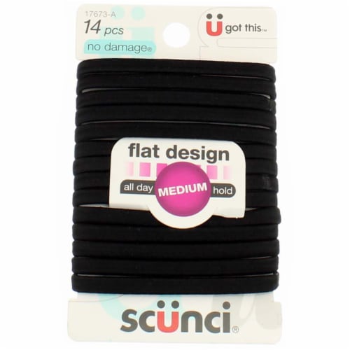 Scunci® No Damage Hair Elastics - Black Perspective: back