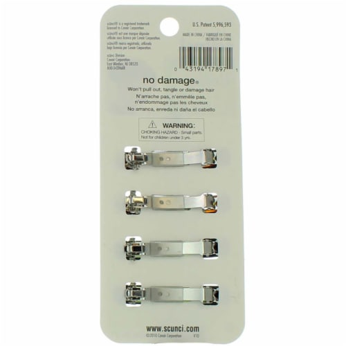 Scunci® No-Slip Grip No Damage Barrettes Perspective: back