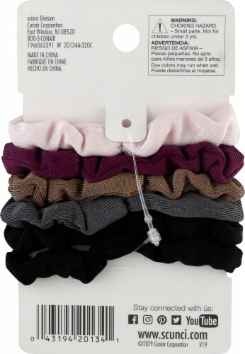 Scunci® Mini Comfort Twist Hair Ties Perspective: back