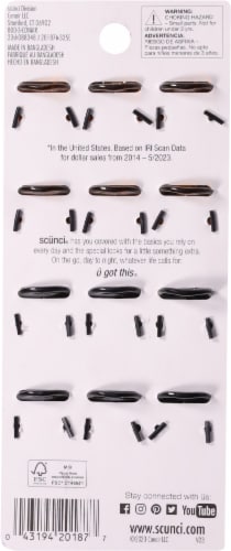 Scunci® Small 3 Prong Jaw Hair Clips Perspective: back