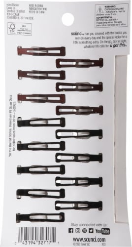 Scunci® Assorted Snap Clips Perspective: back
