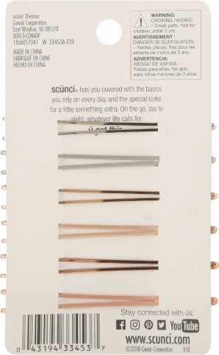 Scunci® Metal Bobby Pins Perspective: back