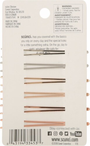 Scunci® Metal Bobby Pins Perspective: back